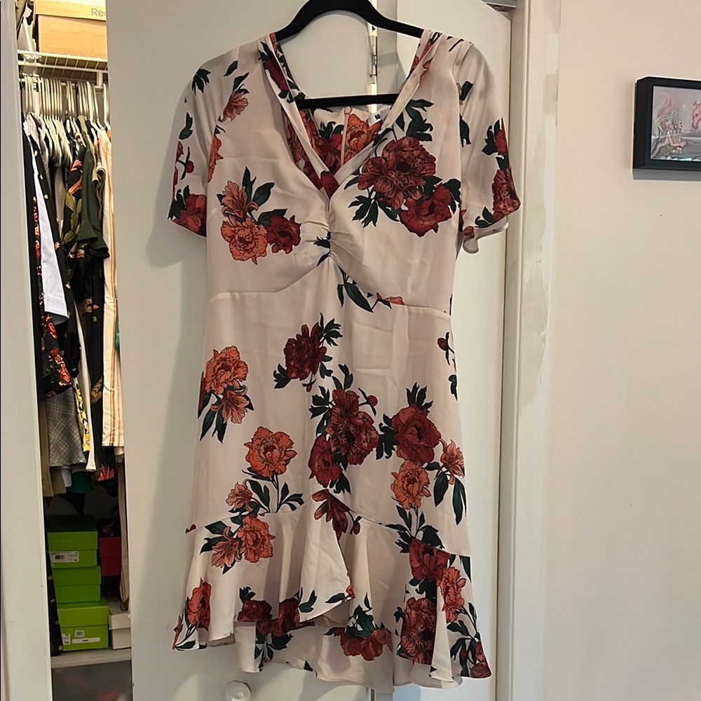 BB Dakota by Steve Madden Red Ruffled Tiered Mini Dress